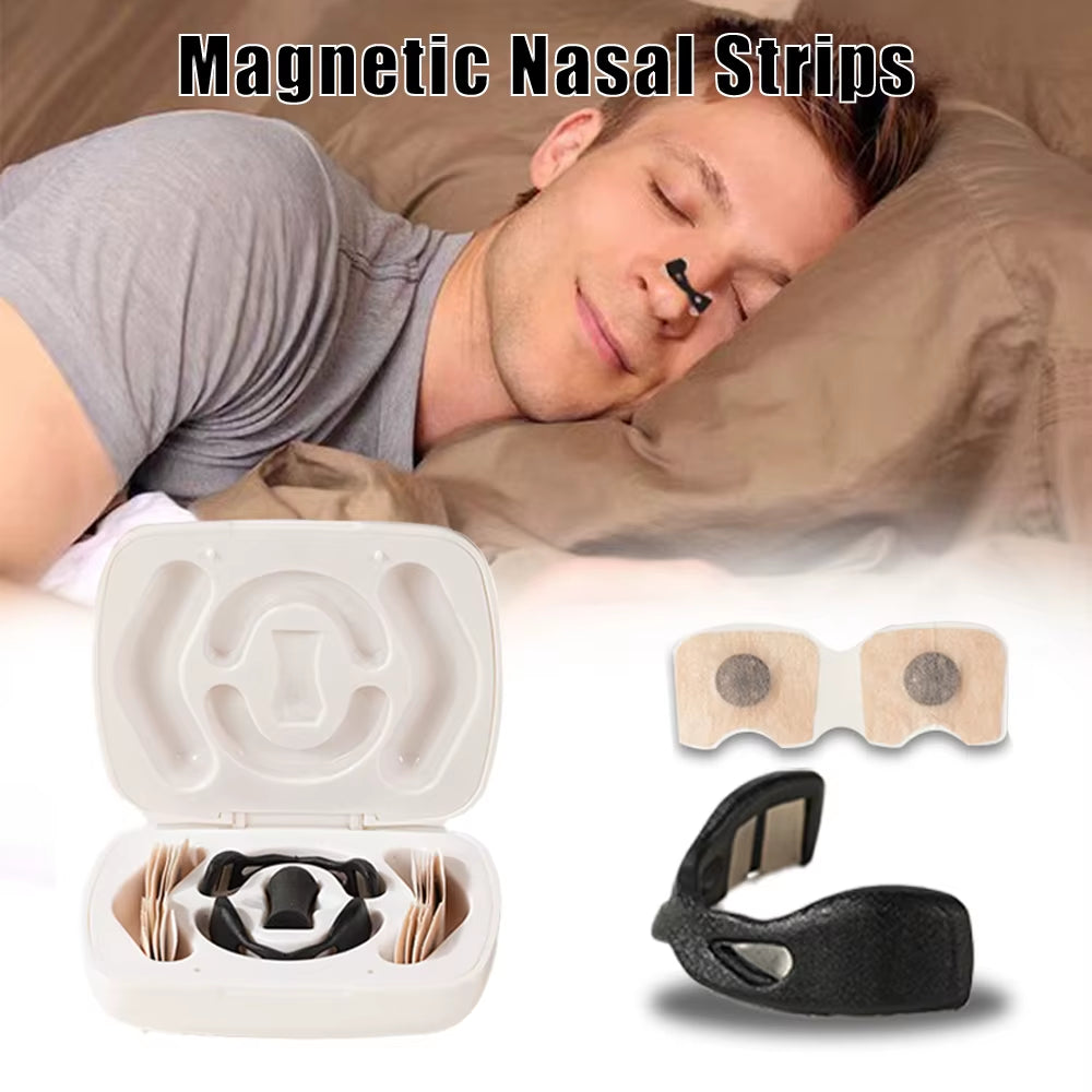 Magnetic Nasal Breathing Dilators Kits Nasal Dilator Boost Oxygen Intake Breathing Refill Nose Clip Nasal Strips Reduce Snoring