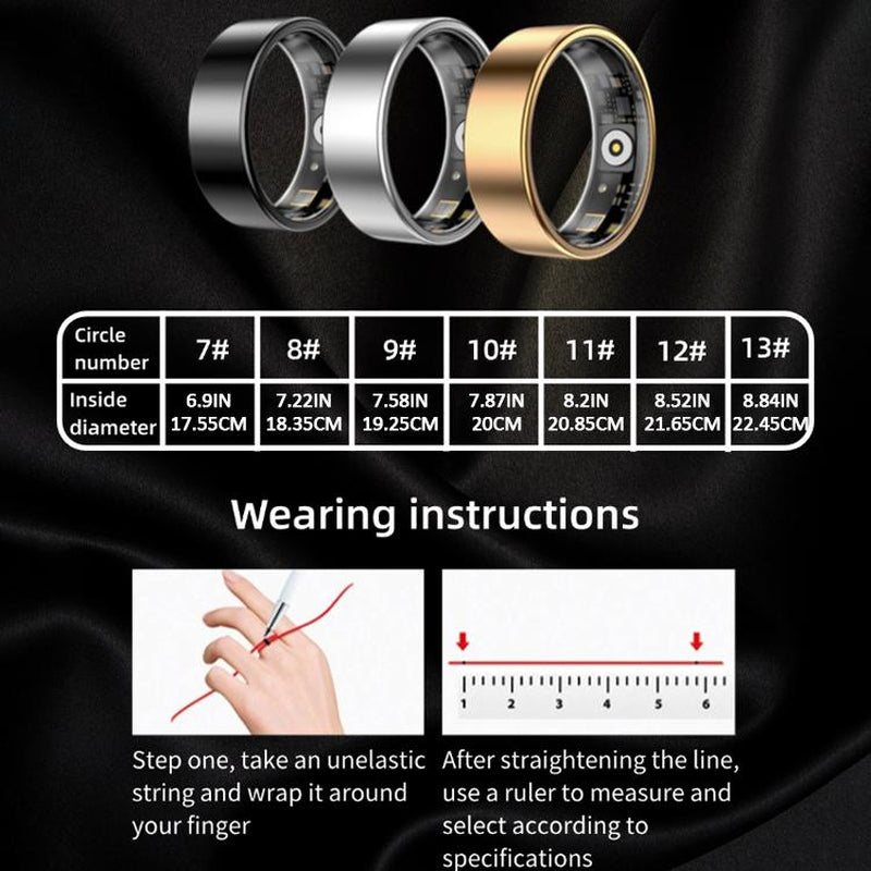 2.0 Smart Fitness Ring – Accurate Distance, Calories & Steps |Activity Tracking, Heart Rate, Sleep, Blood Oxygen& Menstrual Cycle Recording Wearable