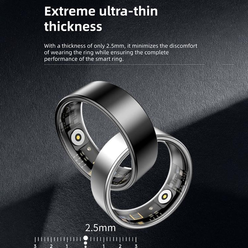 2.0 Smart Fitness Ring – Accurate Distance, Calories & Steps |Activity Tracking, Heart Rate, Sleep, Blood Oxygen& Menstrual Cycle Recording Wearable